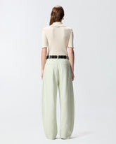 Gerippter Pullover mit Schmuckrändern - | Pinko