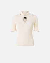 Gerippter Pullover mit Schmuckrändern - | Pinko