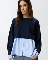 Pullover mit Einsatz in Form einer Bluse - | Pinko