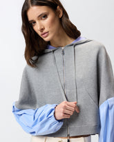Sweatshirt with shirt insert - | Pinko