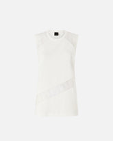 Sleeveless top with lace details - | Pinko