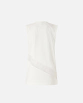 Sleeveless top with lace details - | Pinko