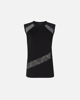 Sleeveless top with lace details - | Pinko