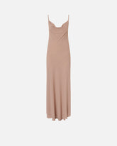 Long slip dress with rhinestones - Dove grey | Pinko