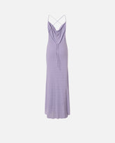 Langes Slipdress-Kleid mit Strass - Flieder | Pinko