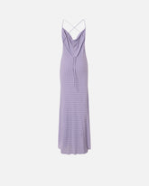 Long slip dress with rhinestones - Lilac | Pinko