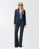 Ribbed sleeveless top with monogram - | Pinko