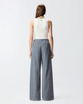 Ribbed sleeveless top with monogram - | Pinko