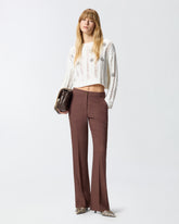 Openwork sweater with jewel details - | Pinko