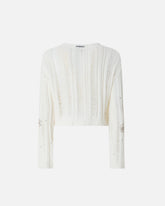 Openwork sweater with jewel details - | Pinko