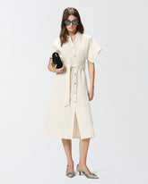 Chemisier-Midikleid mit Gürtel - | Pinko