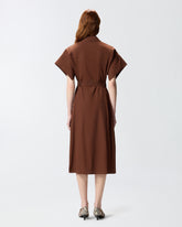 Midi shirt dress with belt - | Pinko