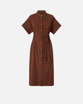 Midi shirt dress with belt - | Pinko