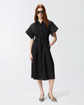 Midi shirt dress with belt - | Pinko