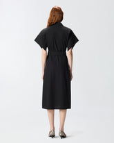 Midi shirt dress with belt - | Pinko