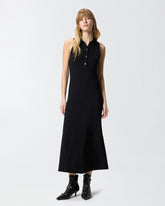 Geripptes, langes Kleid mit Bandana-Kragen - | Pinko