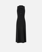 Geripptes, langes Kleid mit Bandana-Kragen - | Pinko