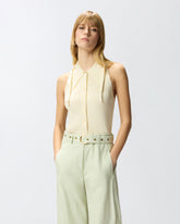 Top with bandana knot and buttons - | Pinko