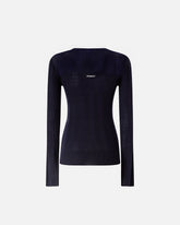 Leichter Pullover in Rippstrick mit Transparenzeffekten - | Pinko