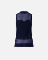 Ribbed polo vest top - | Pinko
