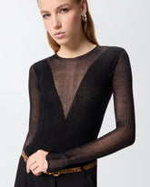 Bodysuit with sheer details - | Pinko