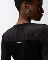 Cardigan aus leichtem Rippstrick - | Pinko