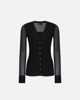 Cardigan aus leichtem Rippstrick - | Pinko