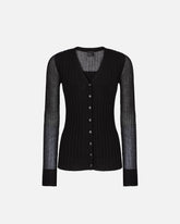 Cardigan aus leichtem Rippstrick - | Pinko