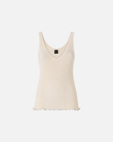 Ribbed vest top with logo - | Pinko
