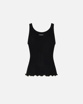 Ribbed vest top with logo - | Pinko