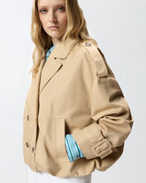 Short double-breasted trench coat - | Pinko