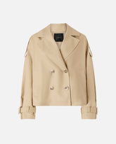 Short double-breasted trench coat - | Pinko
