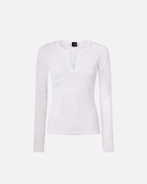 Sweater with open V-neck - | Pinko