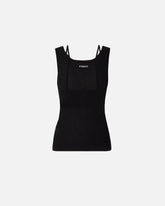 Tanktop in Strick mit Perlmuttknöpfen - | Pinko
