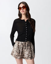 Cardigan with mother-of-pearl buttons - | Pinko