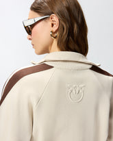 Zipped sweatshirt with Love Birds logo - | Pinko