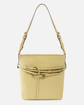 Bucket Belt Bag medium shoulder bag in leather - Beige | Pinko