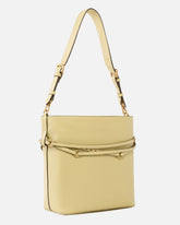 Bucket Belt Bag medium shoulder bag in leather - Beige | Pinko