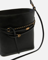 Bucket Belt Bag medium shoulder bag in leather - Black | Pinko
