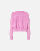 Cropped-Sweatshirt mit Logo-Etikette - | Pinko