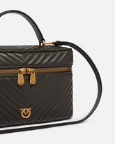 Mittlere Umhängetasche aus Nappaleder mit Chevron - | Pinko