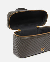 Mittlere Umhängetasche aus Nappaleder mit Chevron - | Pinko