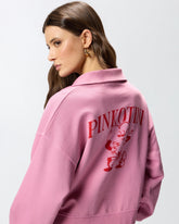 Sweatshirt mit Herzprint und Pinkotini - | Pinko