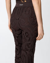 Geometric crocheted trousers - | Pinko