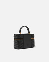 Kleines Beautycase zum Umhängen aus Nappaleder mit Chevron - | Pinko