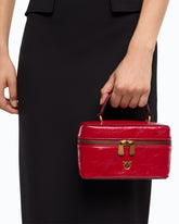 Small crossbody bag in glossy leather - Red | Pinko