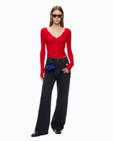 Wide-leg jeans with two ways to wear - | Pinko