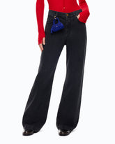 Wide-leg jeans with two ways to wear - | Pinko