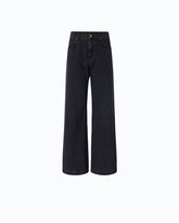 Wide-leg jeans with two ways to wear - | Pinko