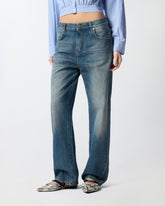 Loose-fit jeans with rear zips - | Pinko